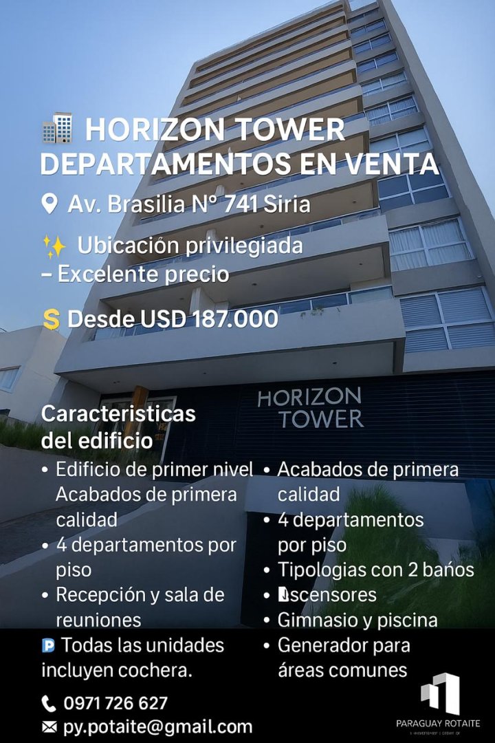 🏢 HORIZON TOWER – Departamentos en Venta