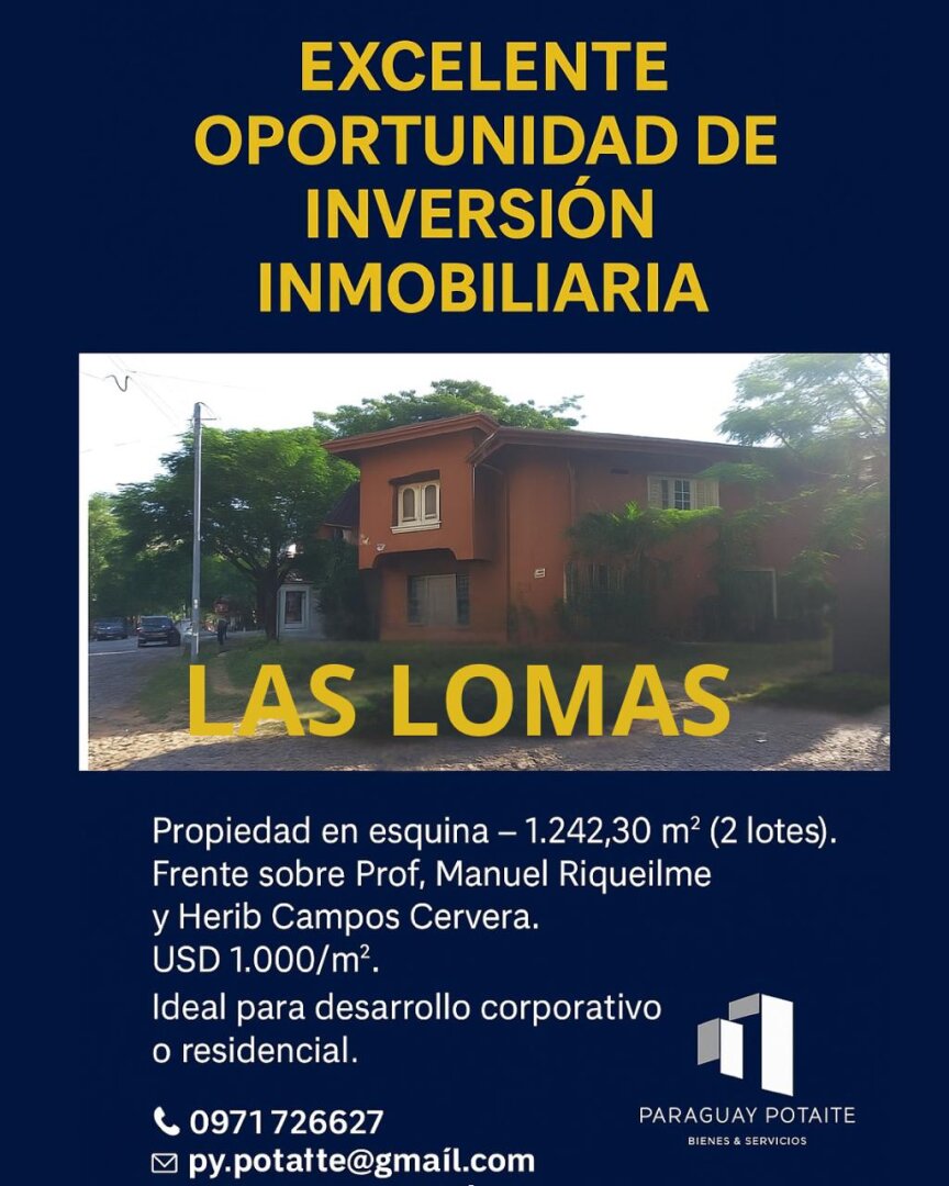 EXCELENTE PROPIEDAD EN VENTA EN Bo. LAS LOMAS